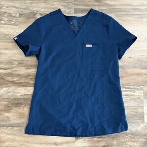 FIGS Catarina One Pocket Scrub Top – Women’s XXS Blue Technical Collection